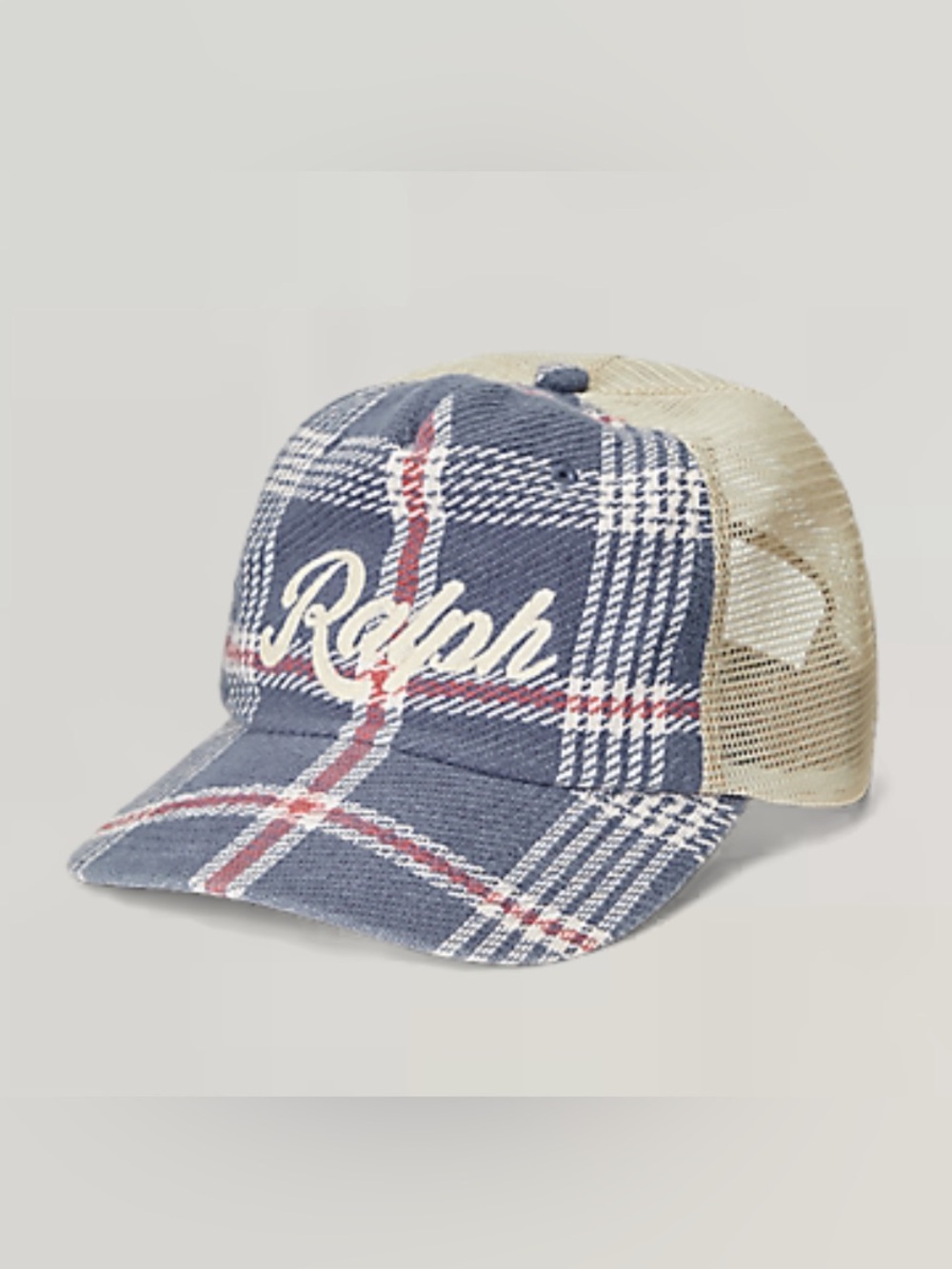 Polo Ralph Lauren Plaid Logo Trucker Snapback Hat